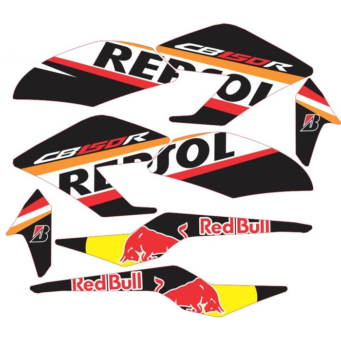 Sticker All New CB150R Striping Repsol Red Bull