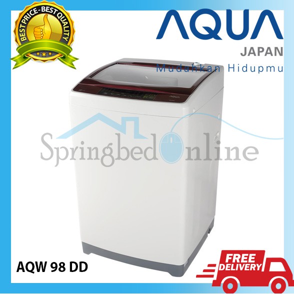 MESIN CUCI AQUA JAPAN TOP LOADING AQUA AQW 98 DD