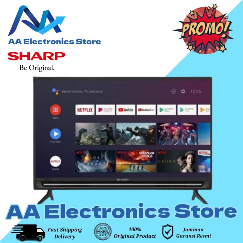 TV SHARP 2T C32BG1I LED TV 32 INCH SMART ANDROID TV 2TC32BG1I