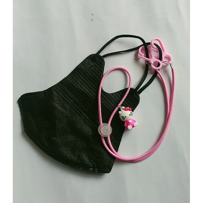 Tali masker 2 in 1 boneka 3D gantung strap masker kalung masker