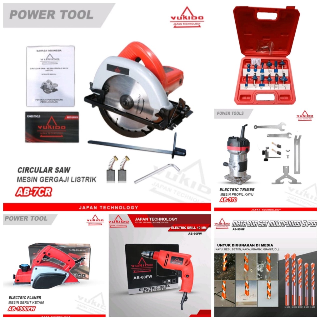 PAKET TUKANG KAYU!!!! Mesin Profil set dengan mata profil + Mesin Serut + Mesin Circular Saw + Mesin