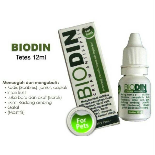 Biodin tetes 12ml obat gatal scabies luka borok