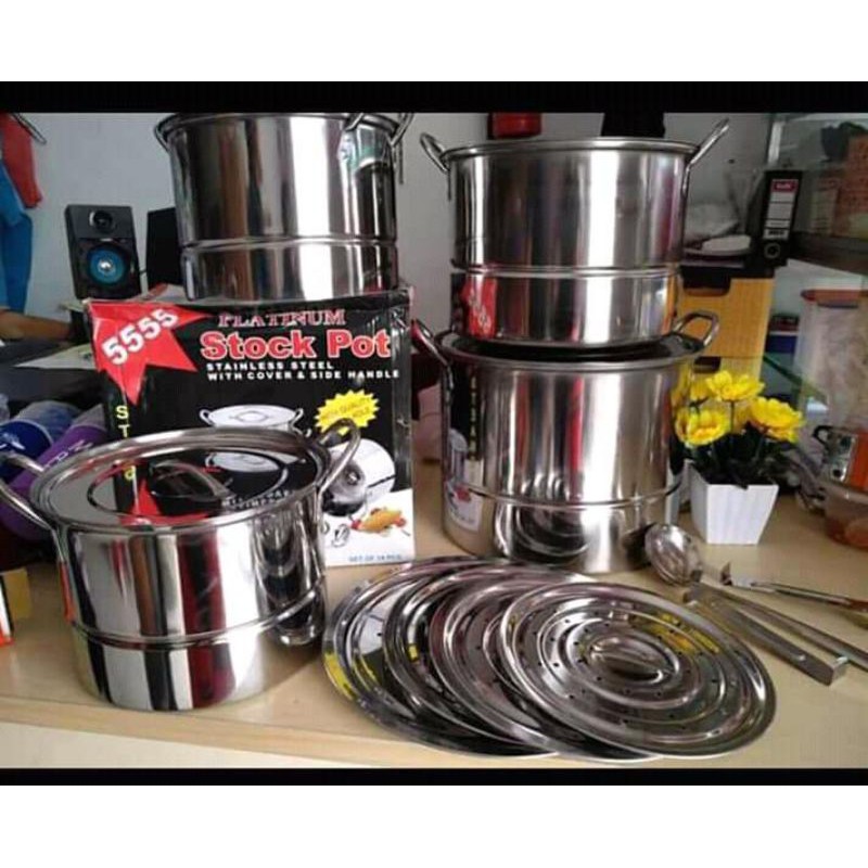 Panci dandang stockpot Boss 5555 platinum ORI