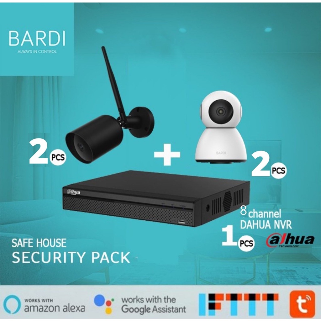 Paket Bundling Security Pack 4 Bardi IP Camera IDR PTZ+NVR Dahua 4 Channel