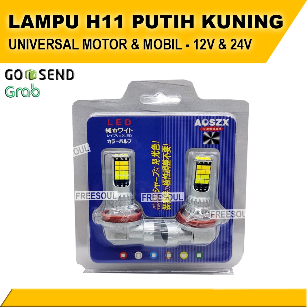 Lampu Foglamp Mobil - LED H11 30 Titik Putih Kuning - Lampu LED Mobil