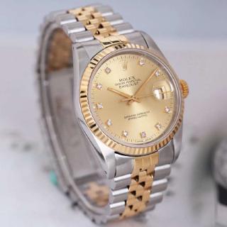Rolex asli 16 233 jenis kalender warna emas otomatis Rolex asli 16 233 jenis kalender warna emas otomatis