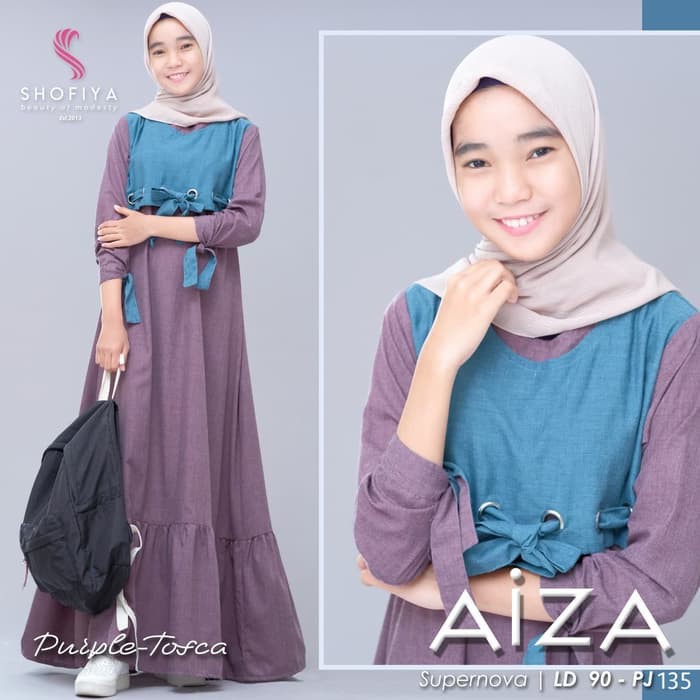 GAMIS ANAK AIZA KIDS BAHAN SUPERNOVA Baju Muslim Modern Anak / Gamis anak terbaru 2023 model terbaru / Baju muslim anak perempuan / Gamis anak usia sampai 7 - 13 Tahun