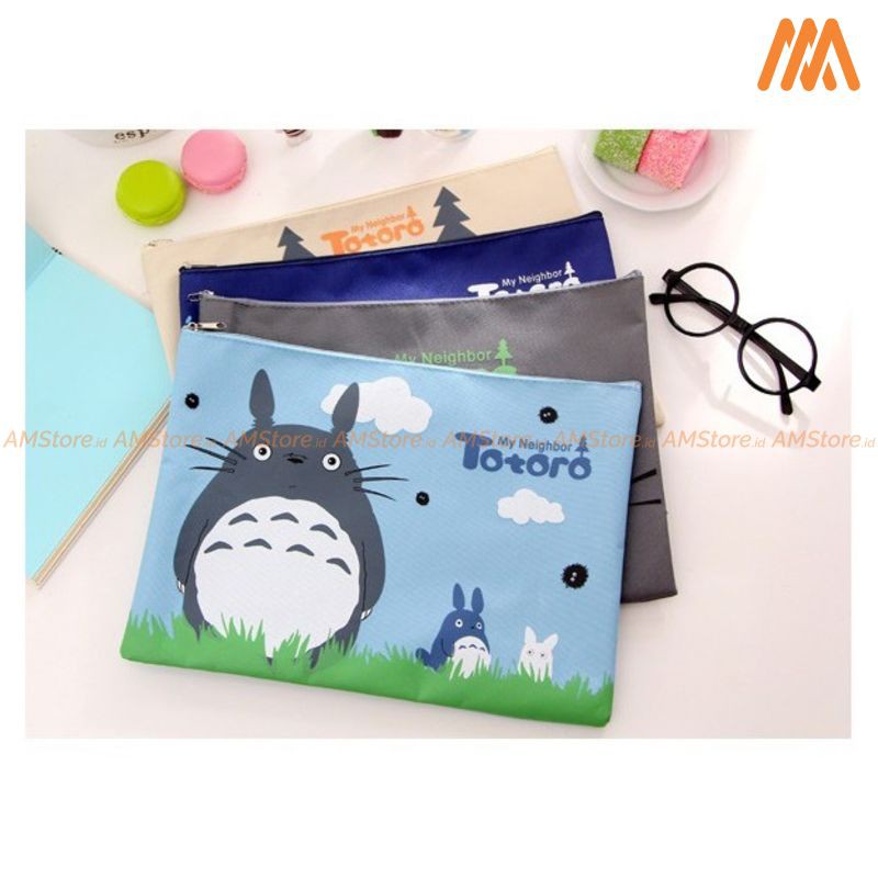 

AM - Kokoro My Neightbor Portable A4 file Storage pouch bag Tempat Buku Alat Tulis Alat Kosmetik