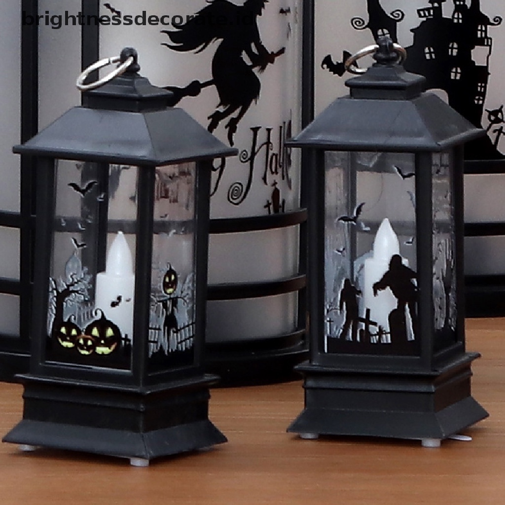 Lampu Desain Pumpkin Castle Gaya Vintage Untuk Pesta Halloween