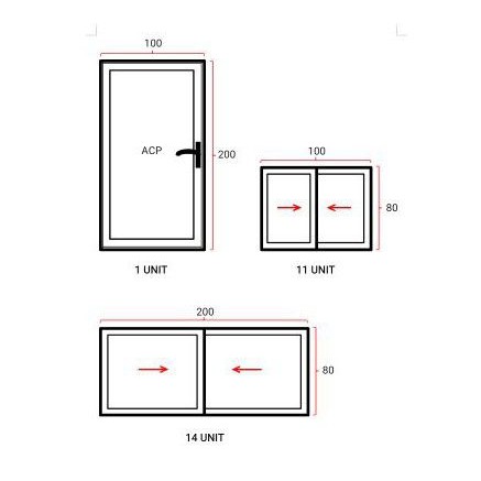 Pesanan Kusen Pintu &amp; Jendela Sliding Aluminium (Ibu. Yohana)