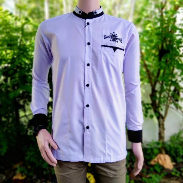 Koko NU putih polos bordir