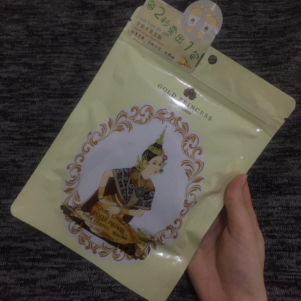 Gold Princess Royal Detoxification , Lavender , Ginger Foot Patch from Thailand