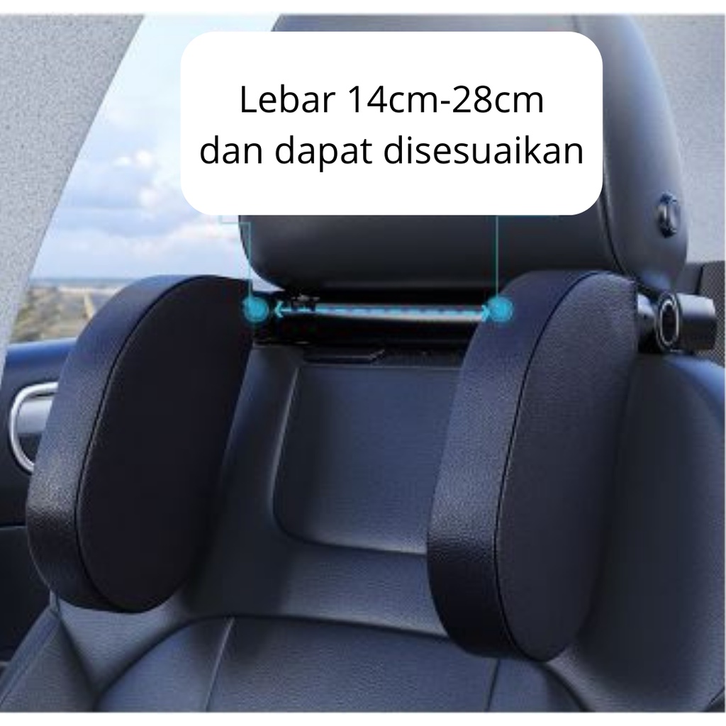 Bantal Penyangga Kepala Leher Jok Mobil Head Rest Headrest Neck Travel Pillow