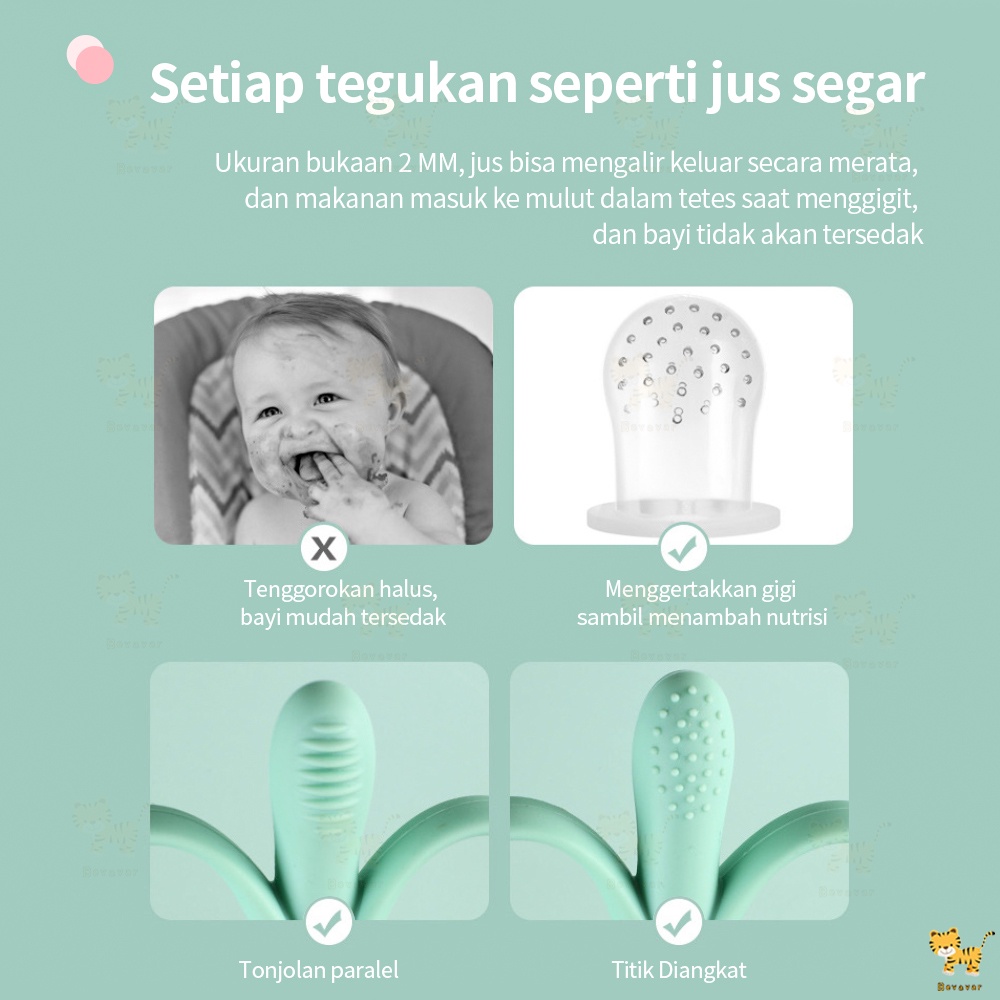 Teether bayi + dot buah bayi 2 in 1 empeng bayi-2