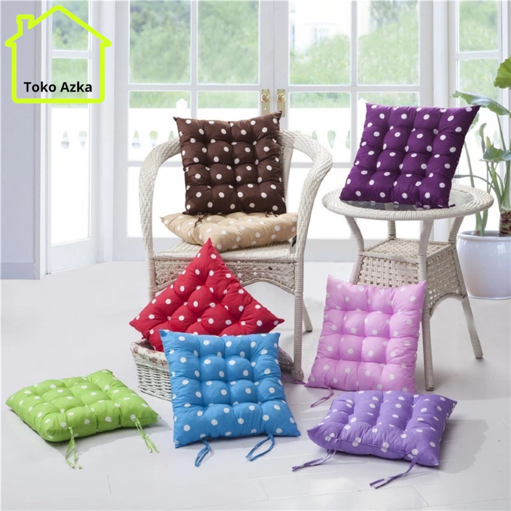 Bantal duduk | alas duduk ukuran 35 x 35 motif polkadot