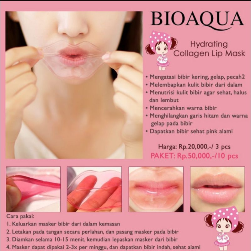 masker bibir lip mask collagen