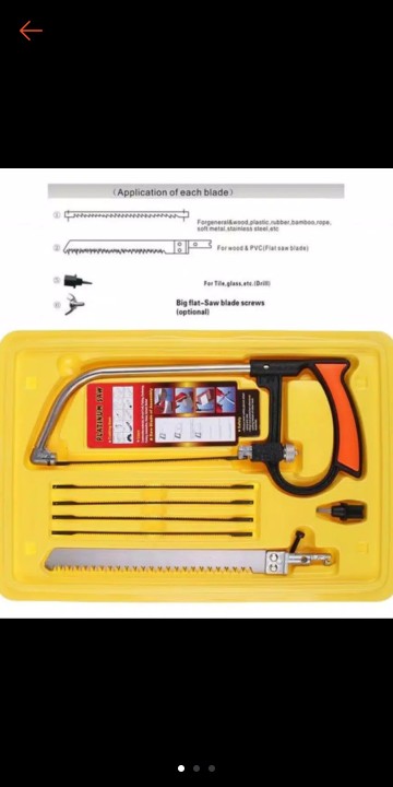 Gergaji Multifungsi Set 3 Way Blade Magic Saw Gergaji Kayu Besi Pipa Serbaguna