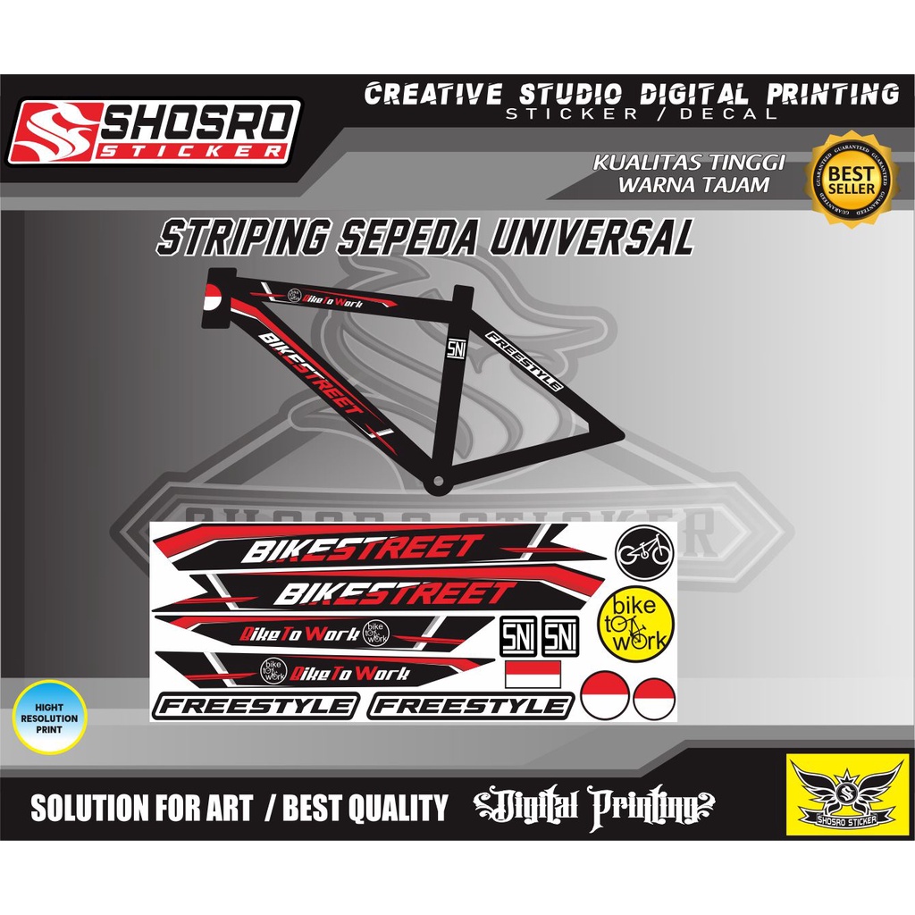 STRIPING VARIASI UNIVERSAL ALL SEPEDA MTB / SEPEDA BMX ALL / STICKER  SIMPLE BIKE LIST STRIPING VARI