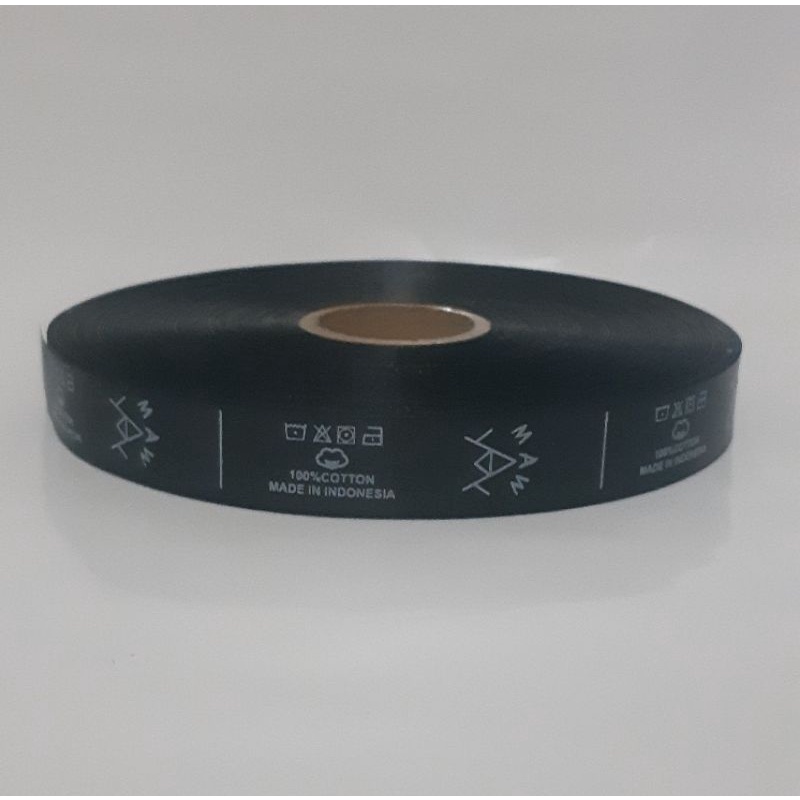 

label baju custom satin hitam lebar 2,5cm