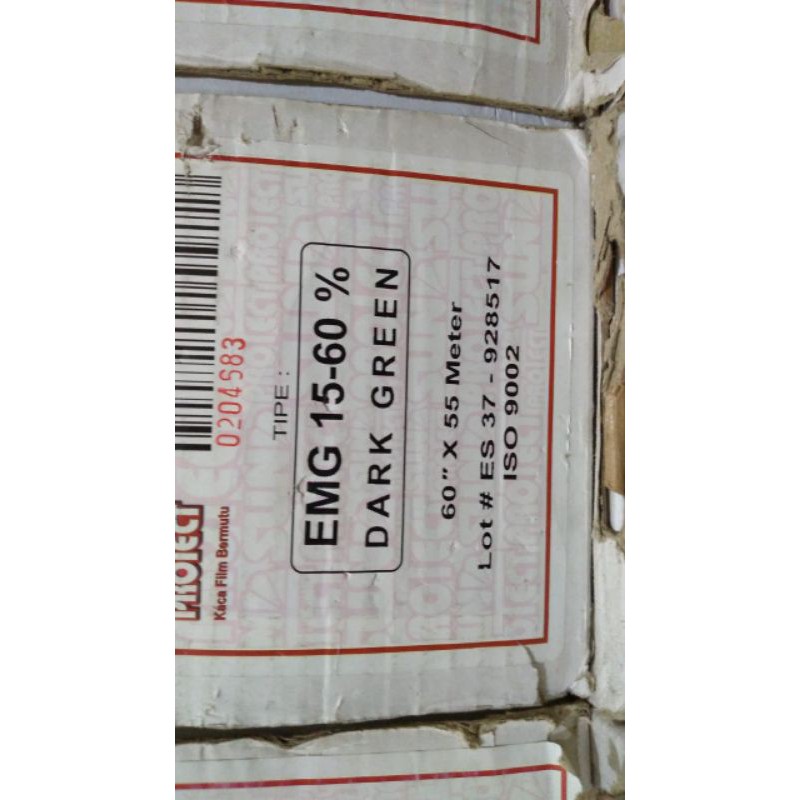 KACA FILM MOBIL HIJAU 60% MERK SUNPROTECT 1ROLL