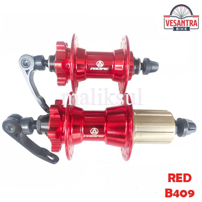 PACIFIC B409 HUB FREEHUB JANGKRIK SIX BOLT 32H MERAH
