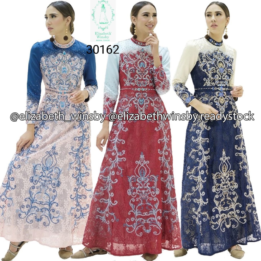 [TERLARIS] GAMIS BRUKAT PRESS BY ELIZABETH WINSBY FASHION PESTA