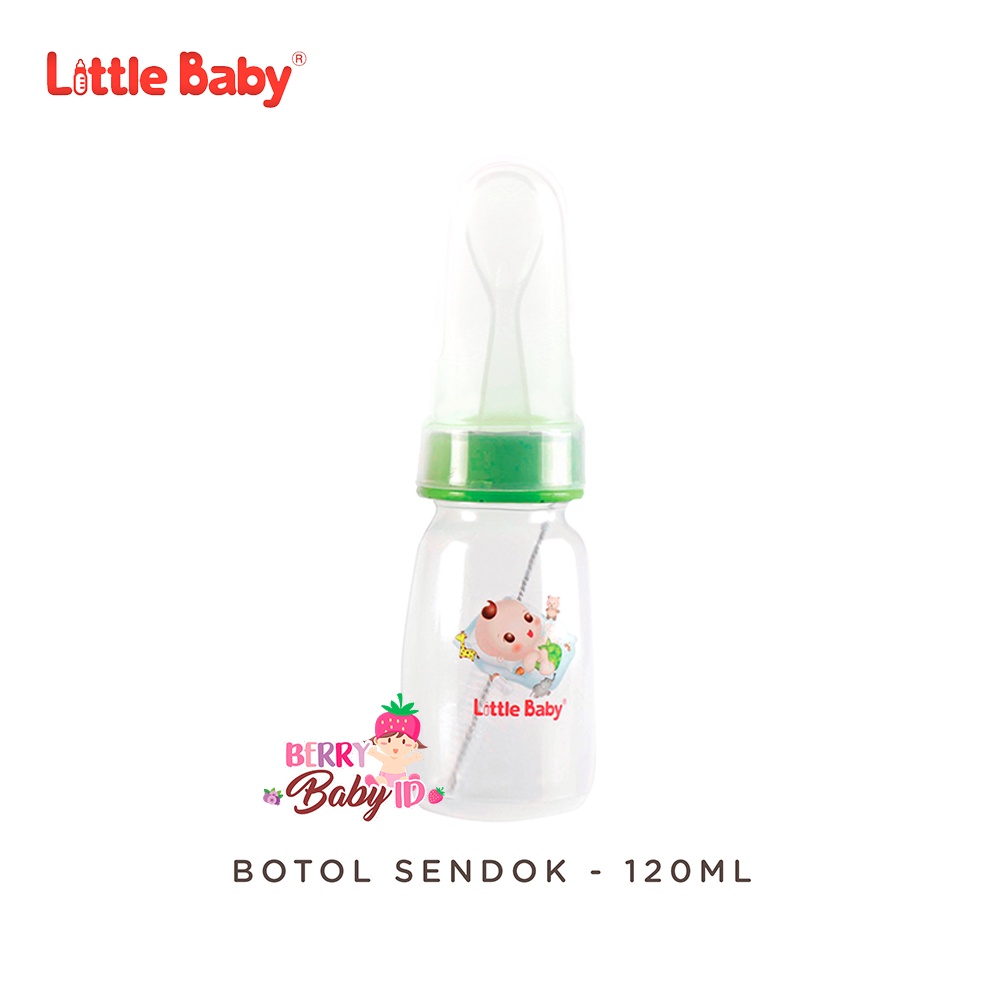 Little Baby Botol Sendok Bayi 120 Ml Perlengkapan Makan Bayi MPASI Berry Mart