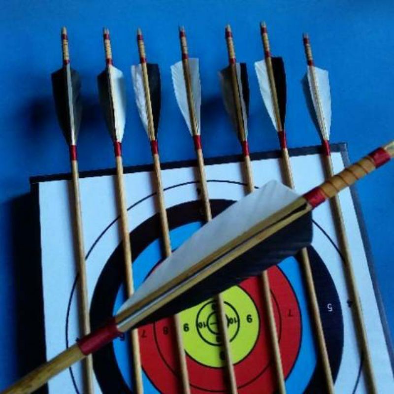 arrow kayu ramin grade A busur panah bulu entok