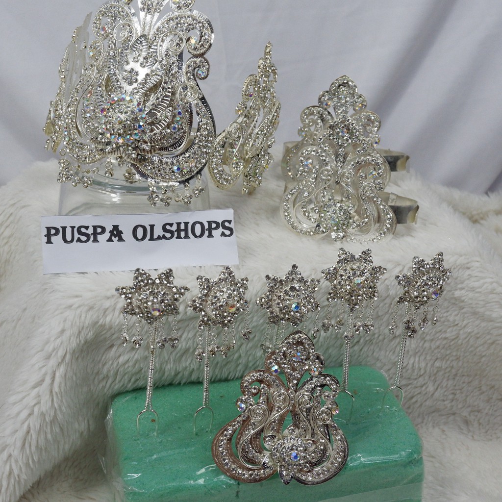 Mahkota Sunda Siger Sunda Anjani Silver + 5 mentul sedang