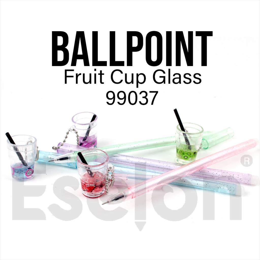 Pulpen Gel Korea model Buah Gelas 99037 bulpen Lucu Fruit Glass Grosir Bisa Cod