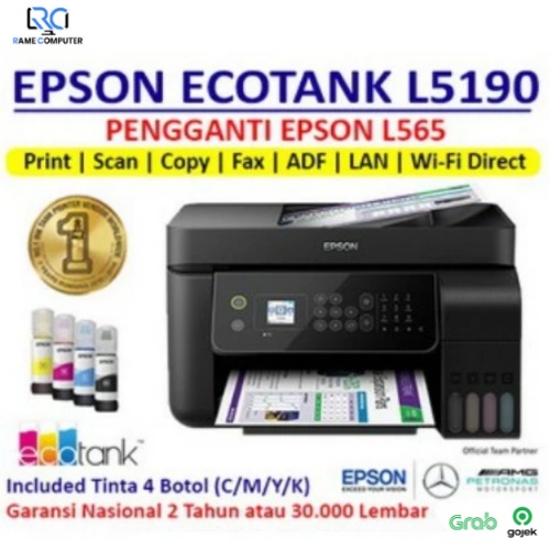 PRINTER EPSON L5190 L-5190 PENGGANTI L565 GARANSI RESMI  Print Scan Copy Fax Wifi