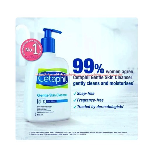 Cetaphil Gentle Skin Cleanser 1000ml Face &amp; Body For All Skin Type Cetapil Sabun Muka Sabun Badan Sabun Cair 1 Litter