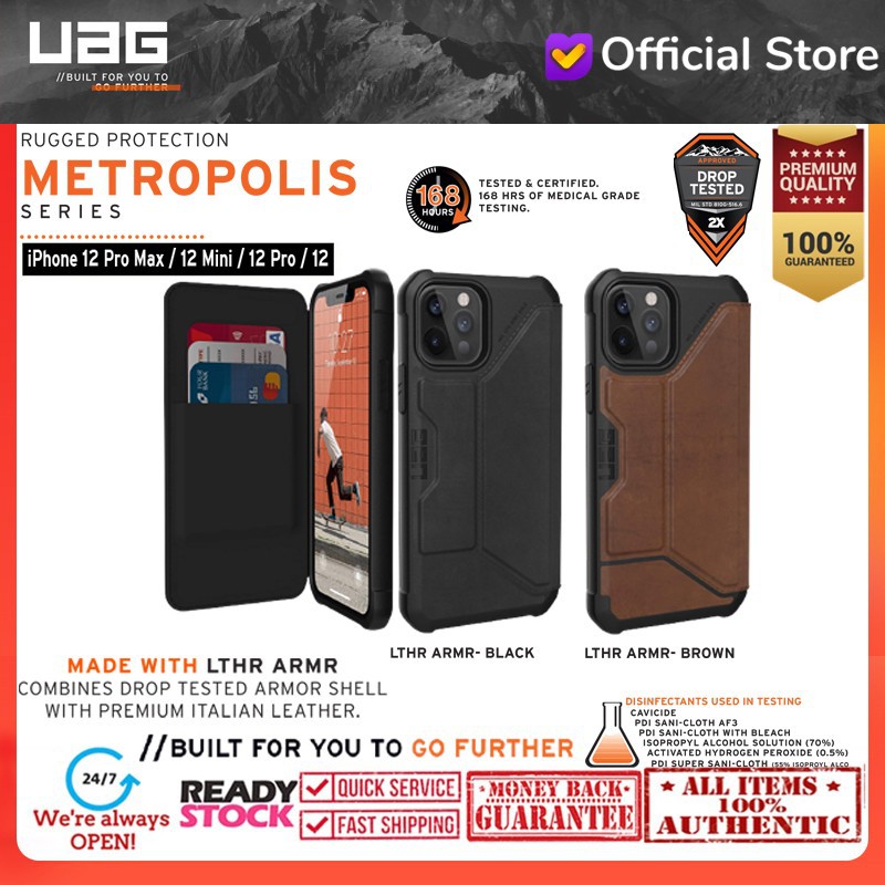 Case iPhone 12 Pro Max / Pro / 12 Mini UAG METROPOLIS Leather Armor