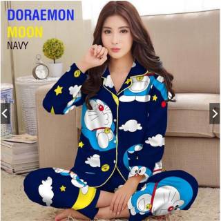  baju  tidur  piyama pp doraemon moon katun lokal eropa  