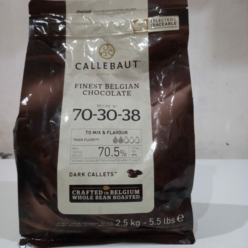

Callebaut 70-30-38 Dark Chocolate 70.5% / Coklat Hitam Repack 200gr