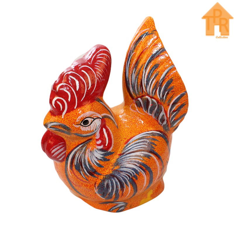 Gerabah | Celengan Ayam Tradisional Motif Burik T42 - L