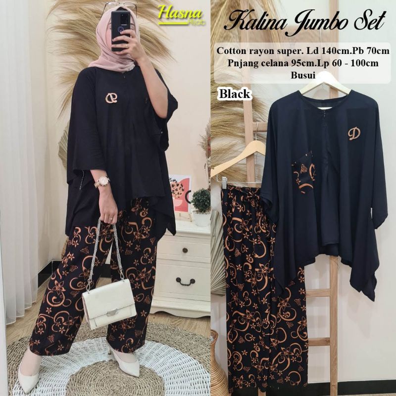 setelan katun rayon jumbo