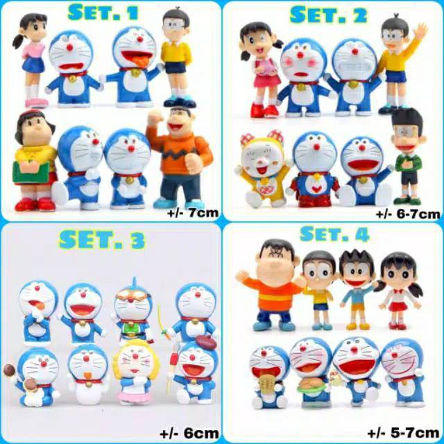 Action Figure DORAEMON Nobita Shizuka Jaiko Giant Miniatur Topper Pajangan
