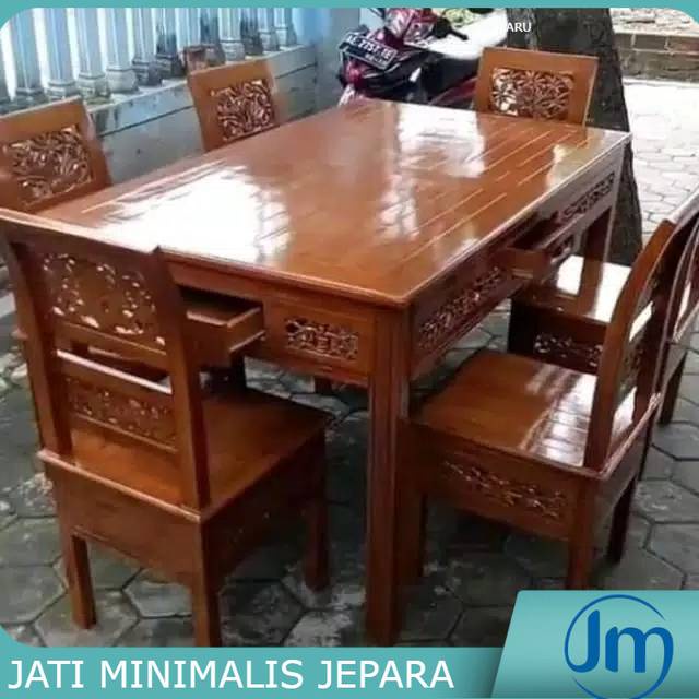 Meja makan kartini  jati furniture jepara