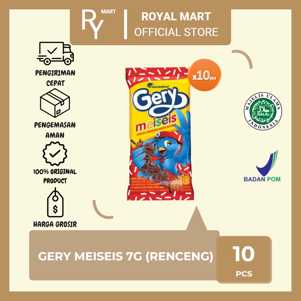 

Cokelat Gery Meiseis 7 gr x10