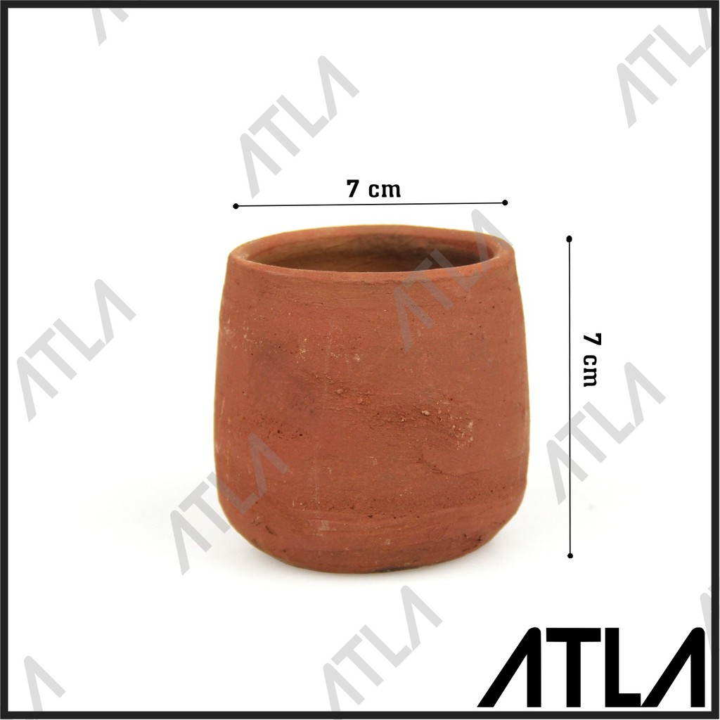 Pot Terracotta Gerabah 7cm Pot Tanaman Tanah Liat Clay Tembilkar Kecil