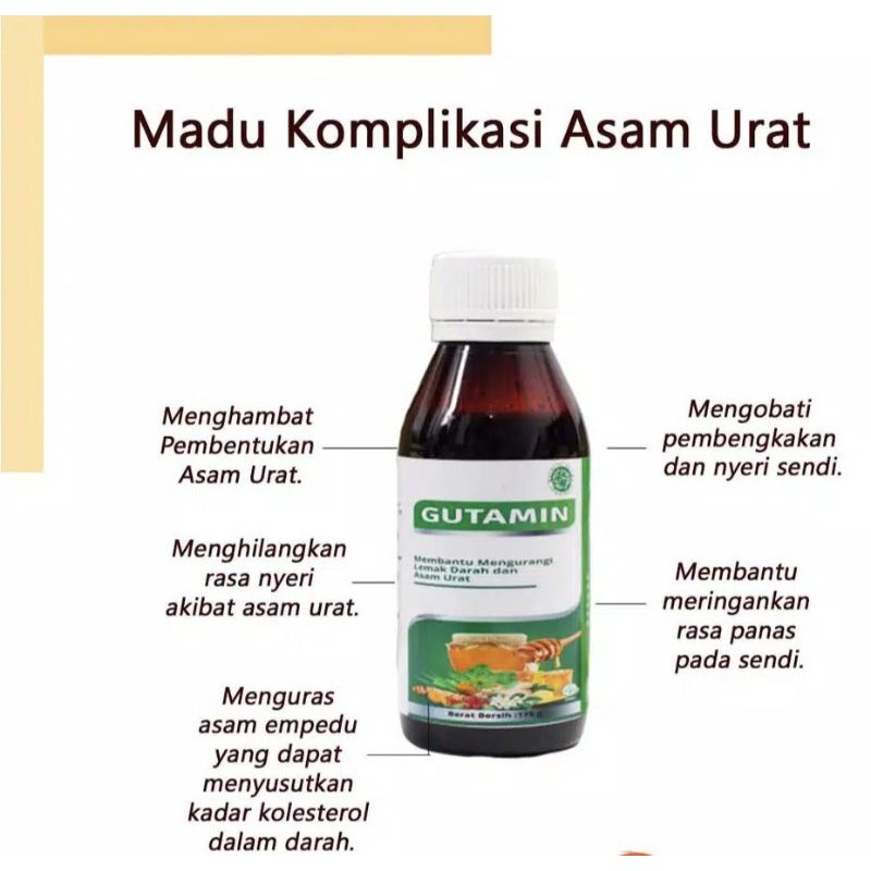 Penurun Kolesterol - GUTAMIN Obat Herbal Ampuh, Obat Asam Urat dan Nyeri Sendi Madu Ratik Herbal Original untuk Rematik, Asam Urat Kolesterol Ampuh Sudah Terdaftar BPOM