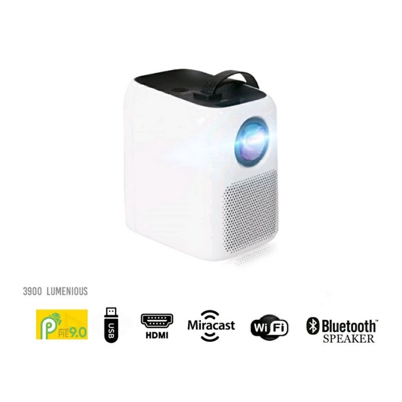 Projector Ezzrale EZMQ Android 9.0 3900 lumens WiFi smart Projector