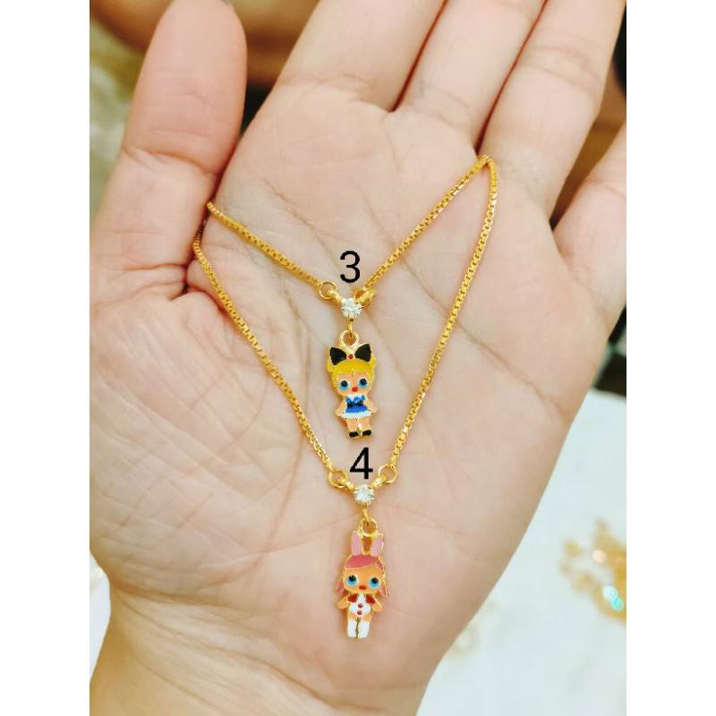 KALUNG ANAK IMPORT ( PERAK 925 ) LAPIS EMAS 24K