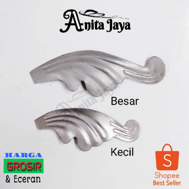 ornamen pagar besi tempa model kuda laut ukuran besar dan kecil