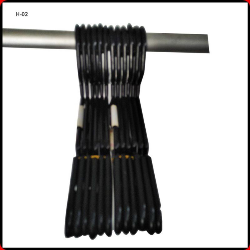 HANGER BAJU PLASTIK BULAT [HITAM &amp; WARNA]