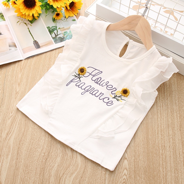 DA7- NEW Setelan kaos dan rok tutu anak/baju setelan anak /pakaian bayi anak perempuan motif flower Fragance