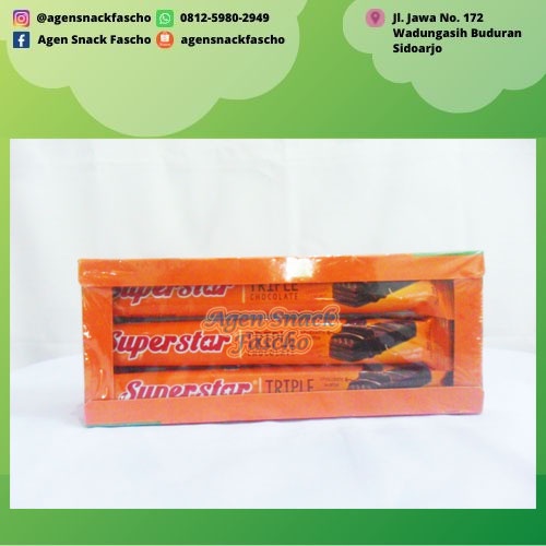 

Superstar Wafer Triple Chocolate 18 Gram (1 Pack isi 12pcs)