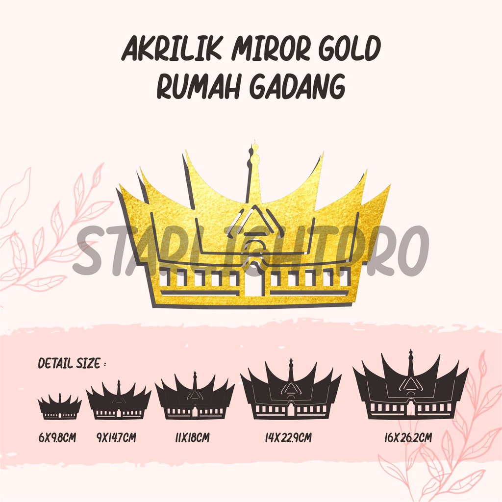 Akrilik Mahar Bentuk Rumah Gadang