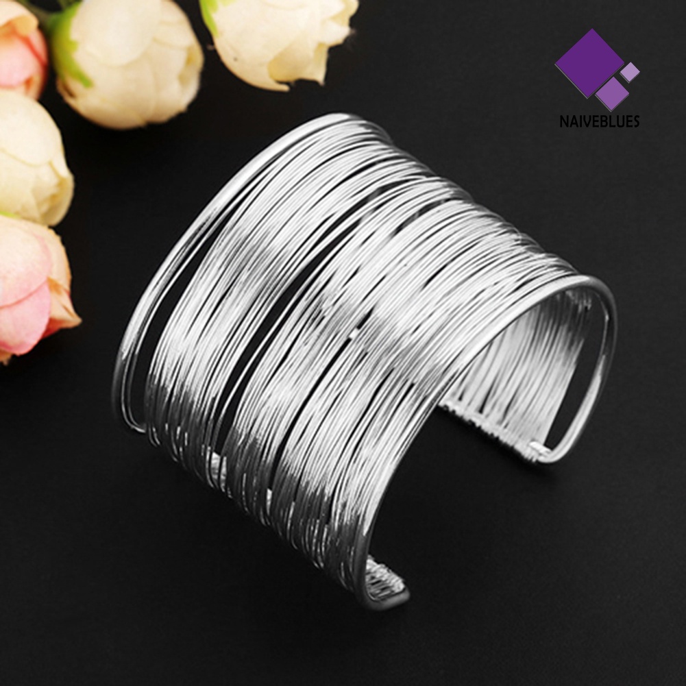 Gelang Multilayer Model Terbuka Bahan Metal Untuk Wanita